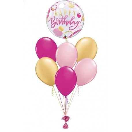 Ramillete de Happy Birthday Rosa